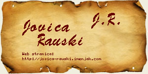 Jovica Rauški vizit kartica